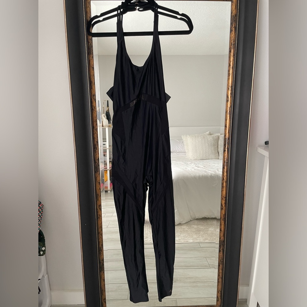 Danskin Black Bodysuit with Sheer Accents - Picture 3 of 6